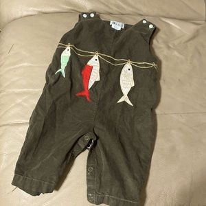 Embroidered corduroy outfit